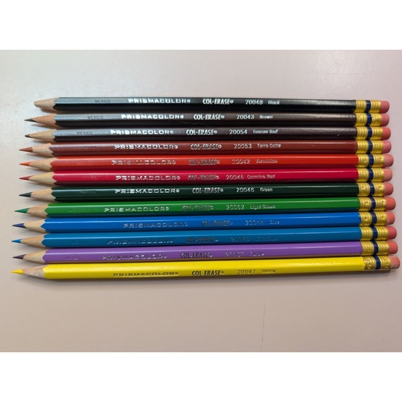 Prismacolor Other - Vintage Prismacolor COL-ERASE Erasable Colored Pencil 12 Colors Erasable Colors